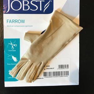 NEW JOBST FARROWWRAP TAN COMPRESSION GLOVE,  20-30 MM HG, 75924, SIZE 1, XS